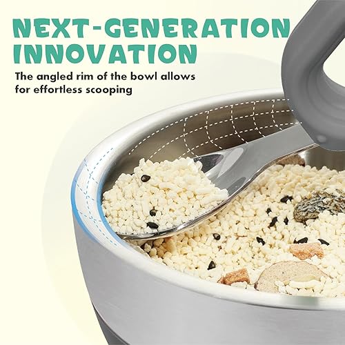 Miniatura 2 de MR. CHOU Juego de cuencos para bebé con cuchara y tenedor, cuencos aislados de acero inoxidable 188 de doble capa con ventosa de silicona y tapas