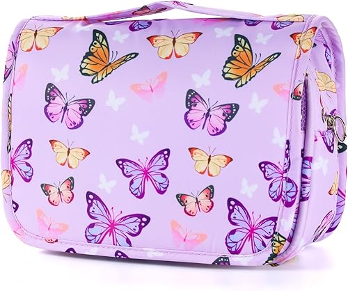 Miniatura 2 de Hapycat Neceser colgante para niños para niñas y niños, púrpura, ((Butterfly-Purple), Neceser colgante para niños para niñas