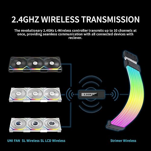 Miniatura 3 de Lian Li UNI Fan - Controlador inalámbrico L para ventiladores de computadora, funciona con SL-Infinity Wireless, CL Wireless, SL & TL Wireless