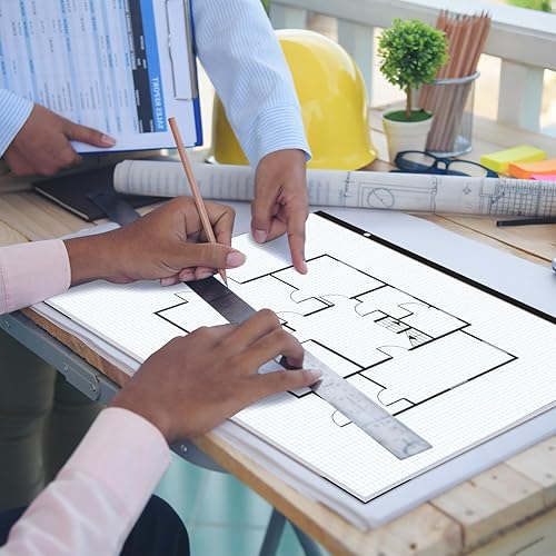 Miniatura 4 de gisgfim Papel cuadriculado de ingeniería grande de 22 x 1 pulgadas, resistente cuadrícula de 14 pulgadas, cuadrícula cuádruple, bloc de dibujo