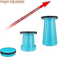 Vista 4 de Boreeman Taburete plegable mejorado, ligero pero más resistente, con capacidad de carga, 400 libras, taburete plegable portátil para camping, pesca