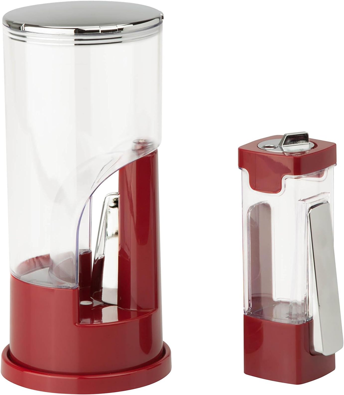 2-Pc Coffee and Sugar Dispenser Set in Red
