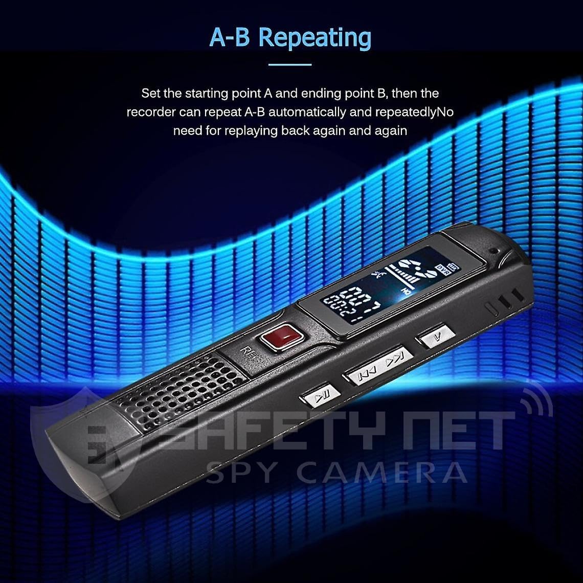 SAFETYTNET Mini Long Voice Recorder | 8GB Inbuilt Digital Steel Stereo Voice Recorder | High Smartphone Sound Recording Mini MP3 Player Recorder | Indoor & Outdoor Use Portable Recorder 4