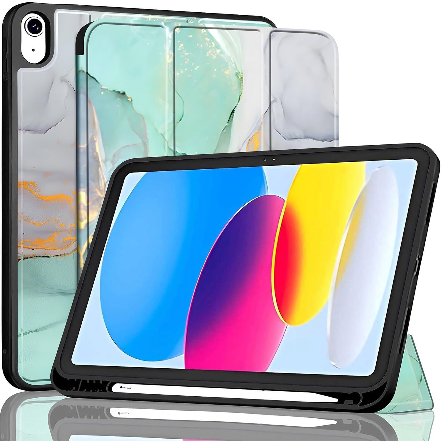 ProElite Smart Case for iPad (A16) 11th/10th Generation (2025/2022) [Auto Sleep/Wake Cover] [Left Side Pencil Holder] [Soft Flexible Case] Recoil Series - Black — Amazon image 11