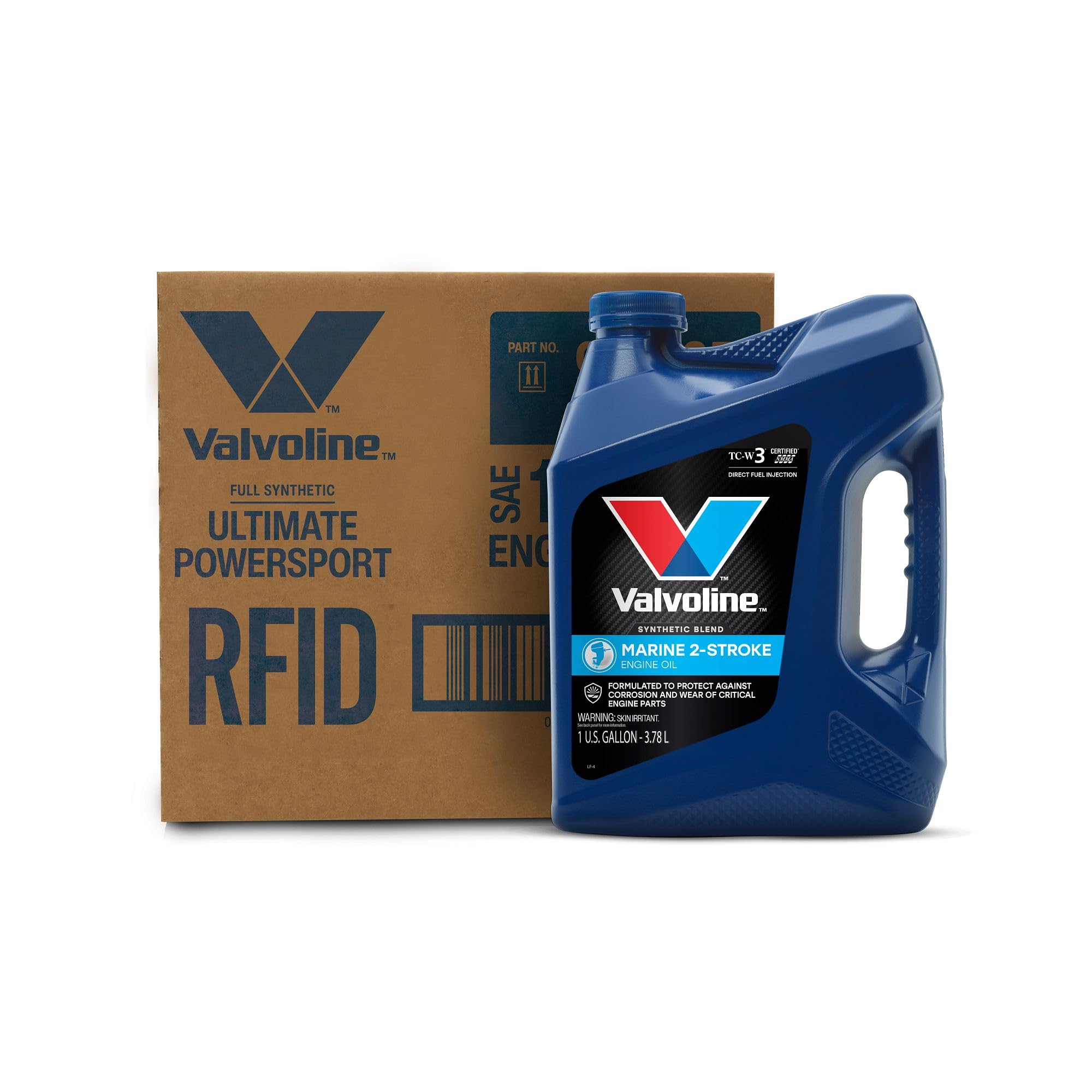 Valvoline 2-Cycle Marine TCW-3 Motor Oil 1 GA, Case of 3