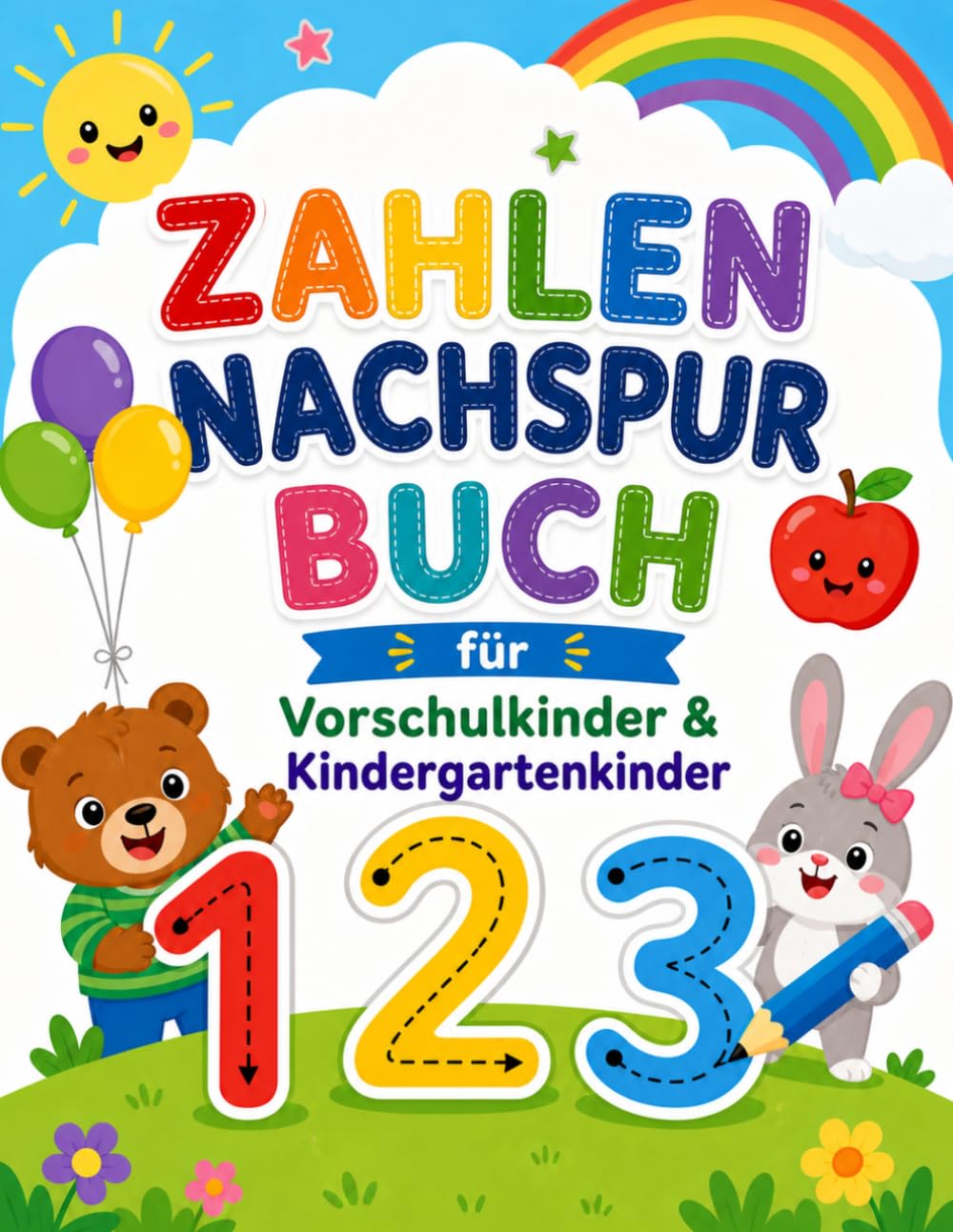 Übungsheft zum Zahlen nachspuren für Kindergarten und Vorschule: Zahlen nachspuren Übungsheft für Kinder von 3-5 Jahren: Zahlen 1–100 schreiben ... Schreibübungen für Kindergarten & Vorschule