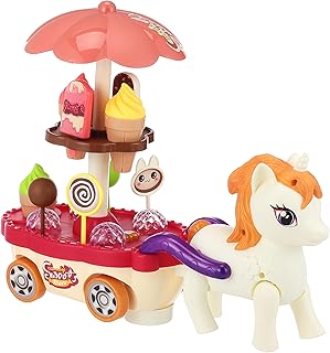 عربة آيس كريم مكونة من 13 قطعة من كارول، لعمر 3 سنوات فما فوق، موديل 922