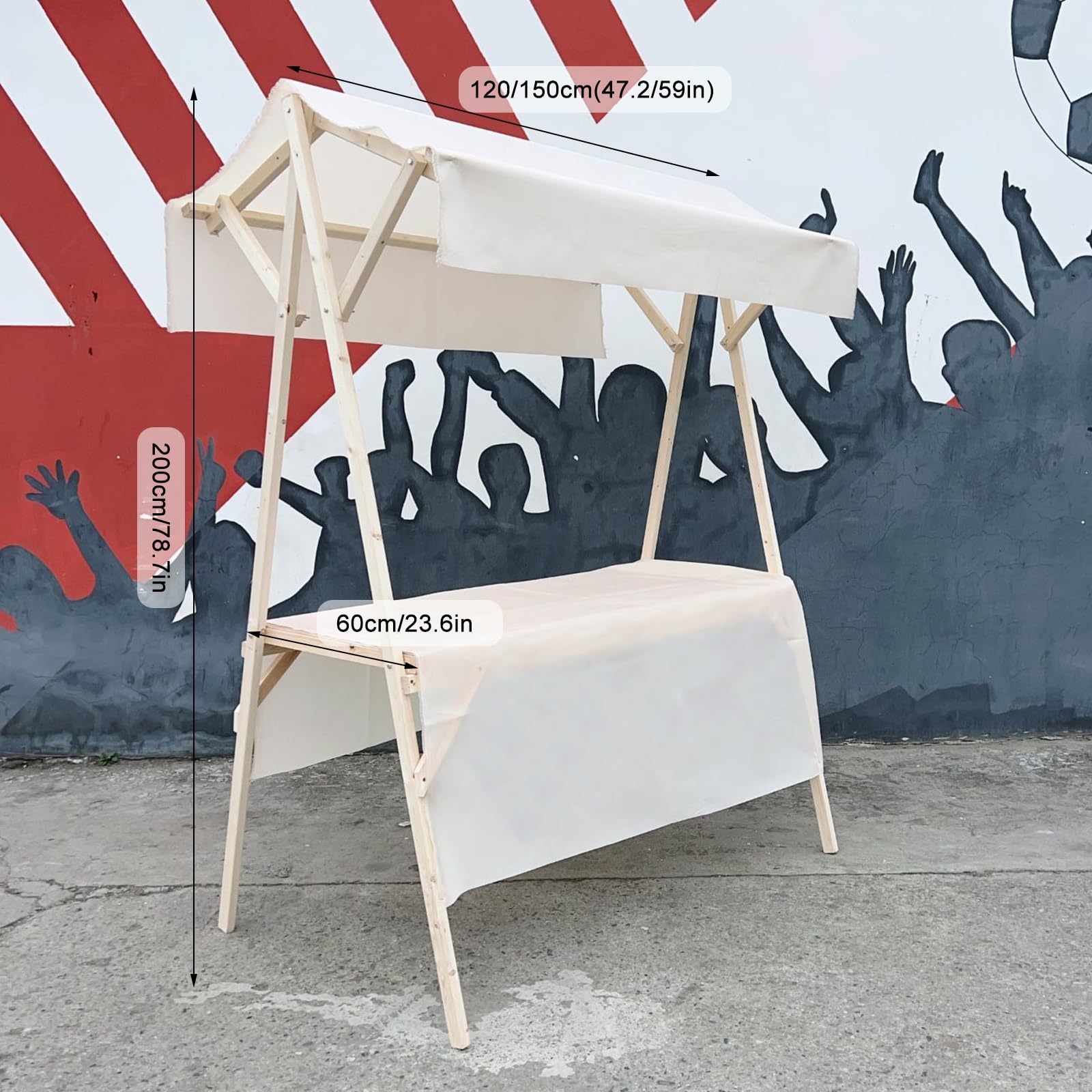 Wózki stoiskowe, składany stojak na stoisko targowe - zielony 120 cm - wszechstronne wózki z żywnością i kwiatami na imprezy plenerowe, targi rolnicze, targi rzemieślnicze i imprezy