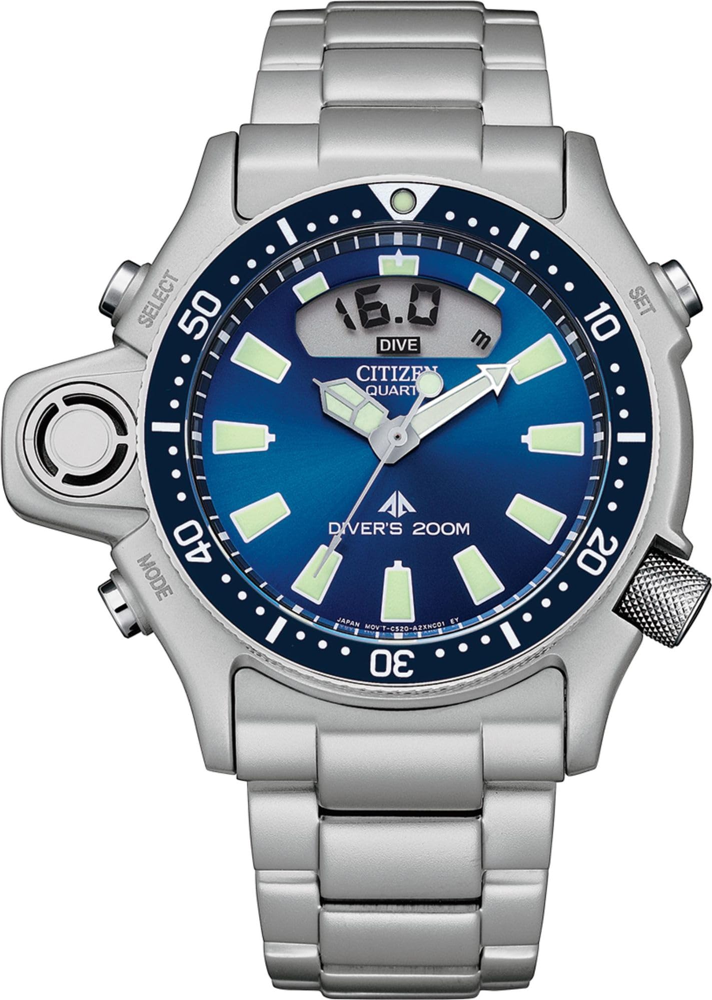 Citizen Promaster Eco-Drive Taucher JP2000-67L Mens Wristwatch 200m Water-Resistant