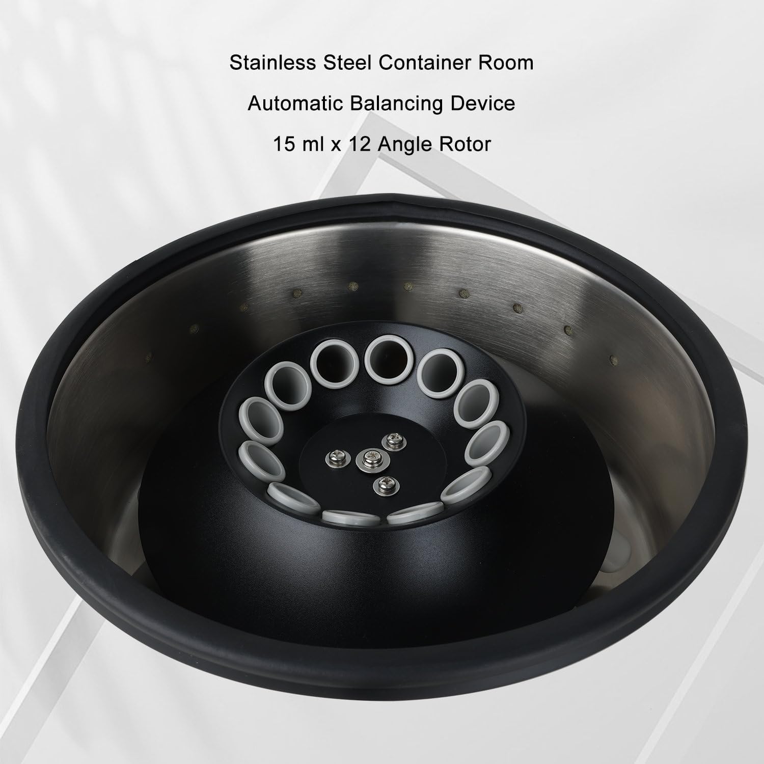 stonylab Centrífuga de Baja Velocidad, 220V/60Hz, Centrífuga Digital de Sobremesa con Velocidad Máxima de 4000 RPM, Fuerza Centrífuga Máxima de 2400xg, Rotor de Ángulo de 15 ml x 12