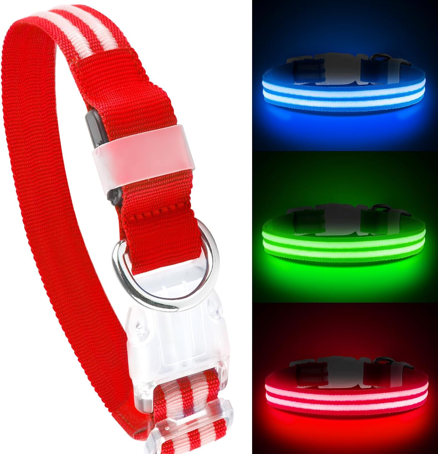 Világító LED kutya nyakörv