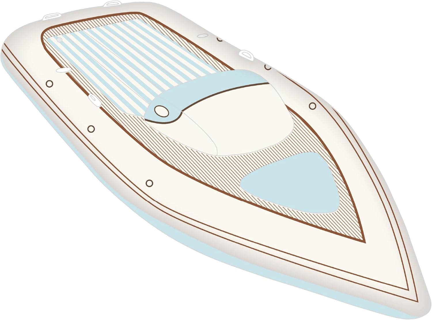 FUNBOY Giant Inflatable Luxury Yacht Speed Boat Pool Float, Two Cupholders, Luxury Float for Summer Pool Parties and Entertainment