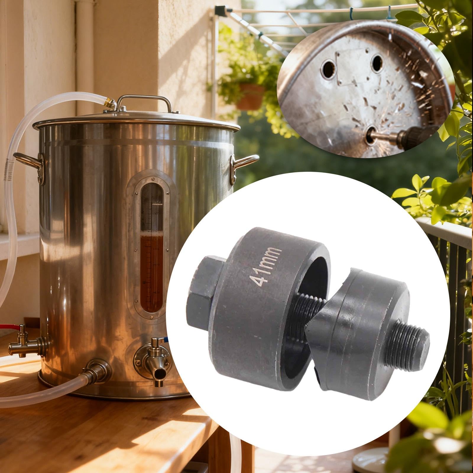 perfk Punzone per lamiera da 41 mm, di precisione, leggero, robusto, apriforo, resistente, per lamiera d'acciaio