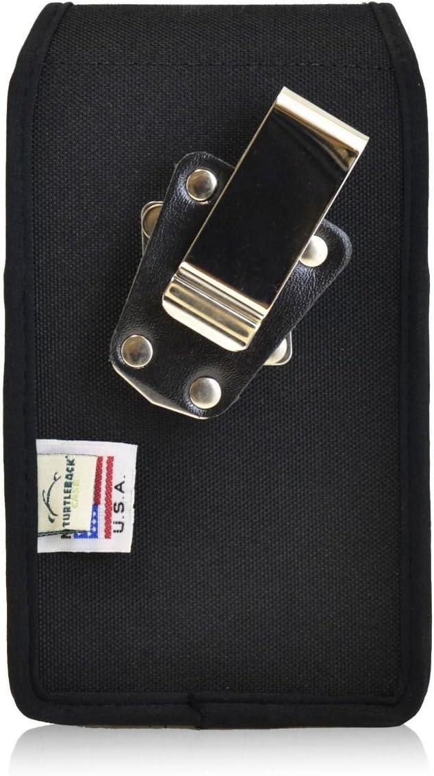 Turtleback Belt Clip Case Compatible with Samsung Galaxy S5 Black Vertical Holster Nylon Pouch with Heavy Duty Rotating Belt Clip