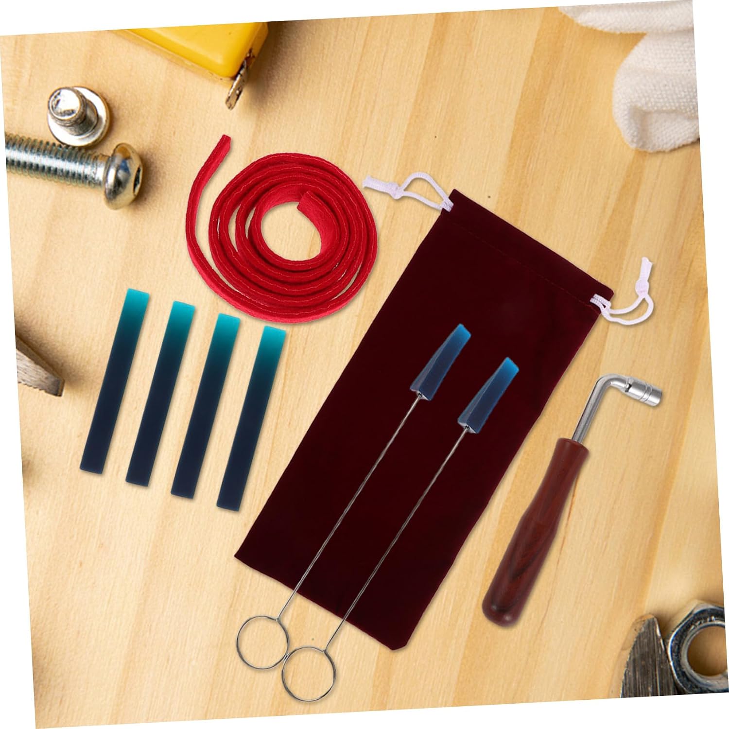Kisangel Professional Piano Tuning Kit Ergonomic Tuner Wrench Mute Hammer and Accessories for Piano Repair Precision Music Instrument Tuning Tools for Beginners and Professionals