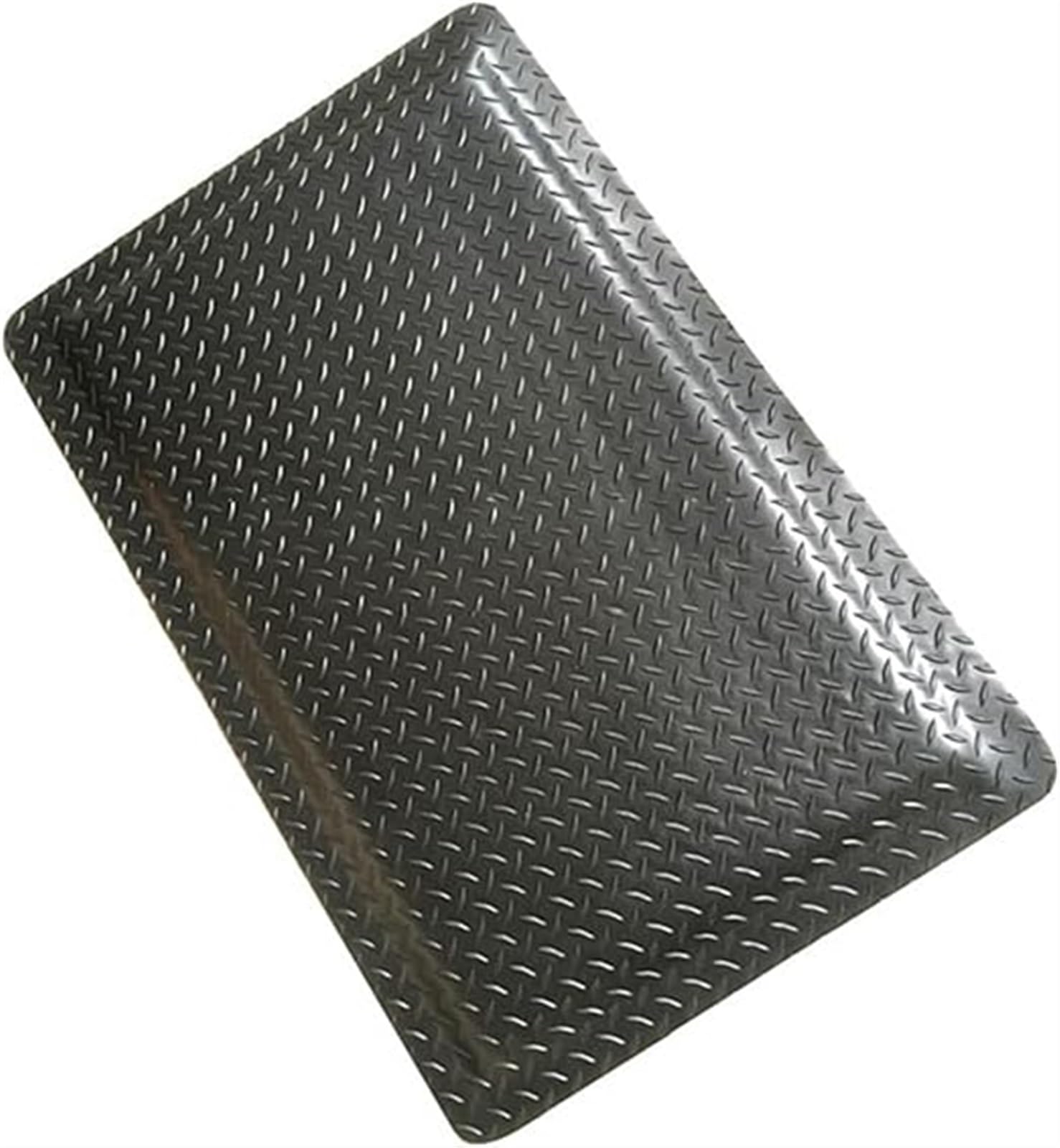 CAFIEDR W80Cm Heavy Duty Diamond Sponge Industrial Anti-Fatigue Floor Mat Ergonomic Workplace Mat.Black2-80x150cm