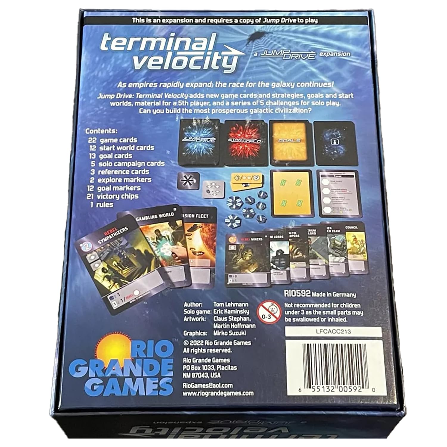 Rio Grande Games Jump Drive: Terminal Velocity Expansion - Gioco di carte Galaxy Race, un'espansione per il gioco base Jump Drive - Gioco di carte Galaxy Race, 1-5 giocatori, 30 minuti di gioco
