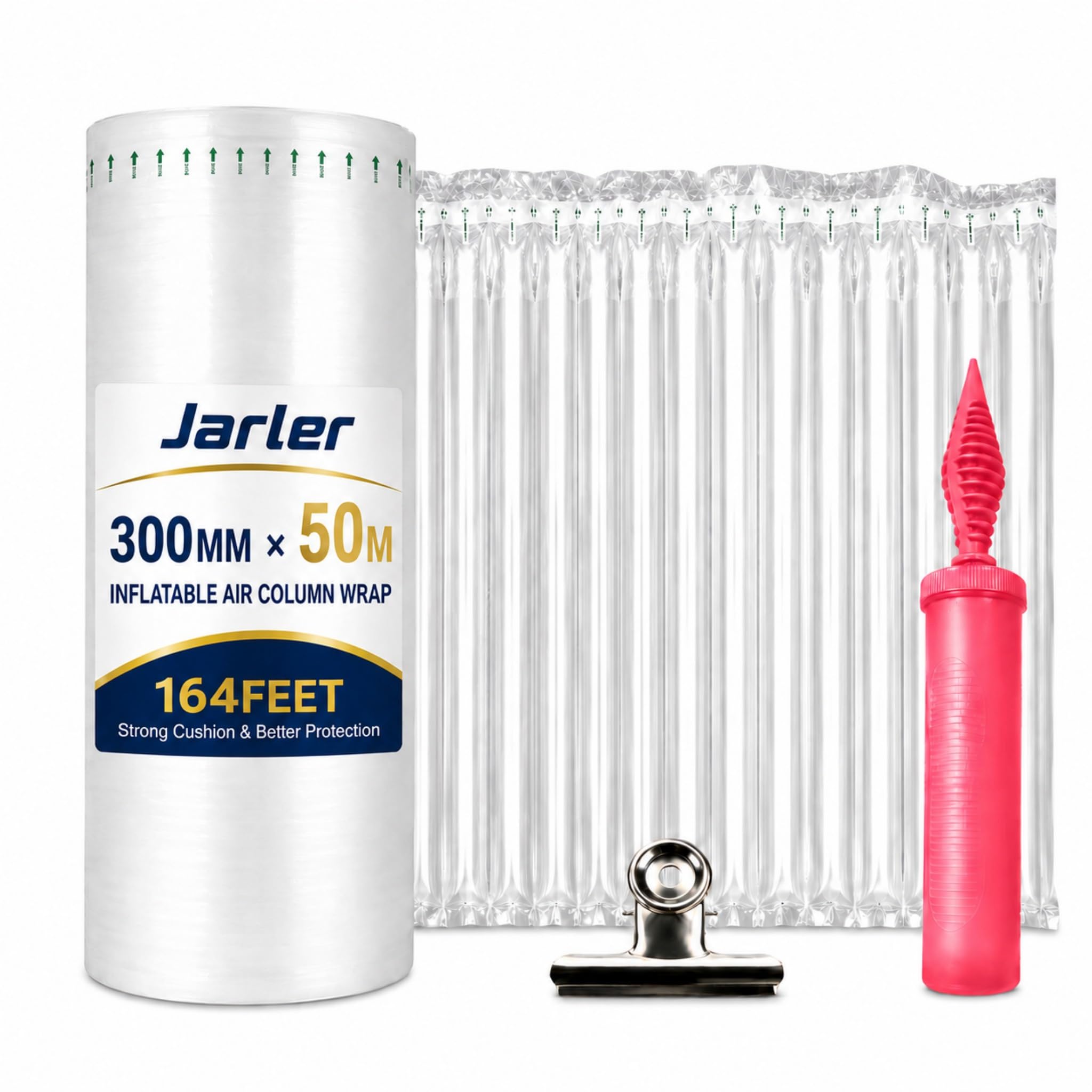 Rouleau de film de rembourrage à bulles – Grand rouleau à bulles gonflable pour colonne d'air lourde, fournitures d'expédition pour boutique en ligne, rouleau d'emballage de déménagement (transparent