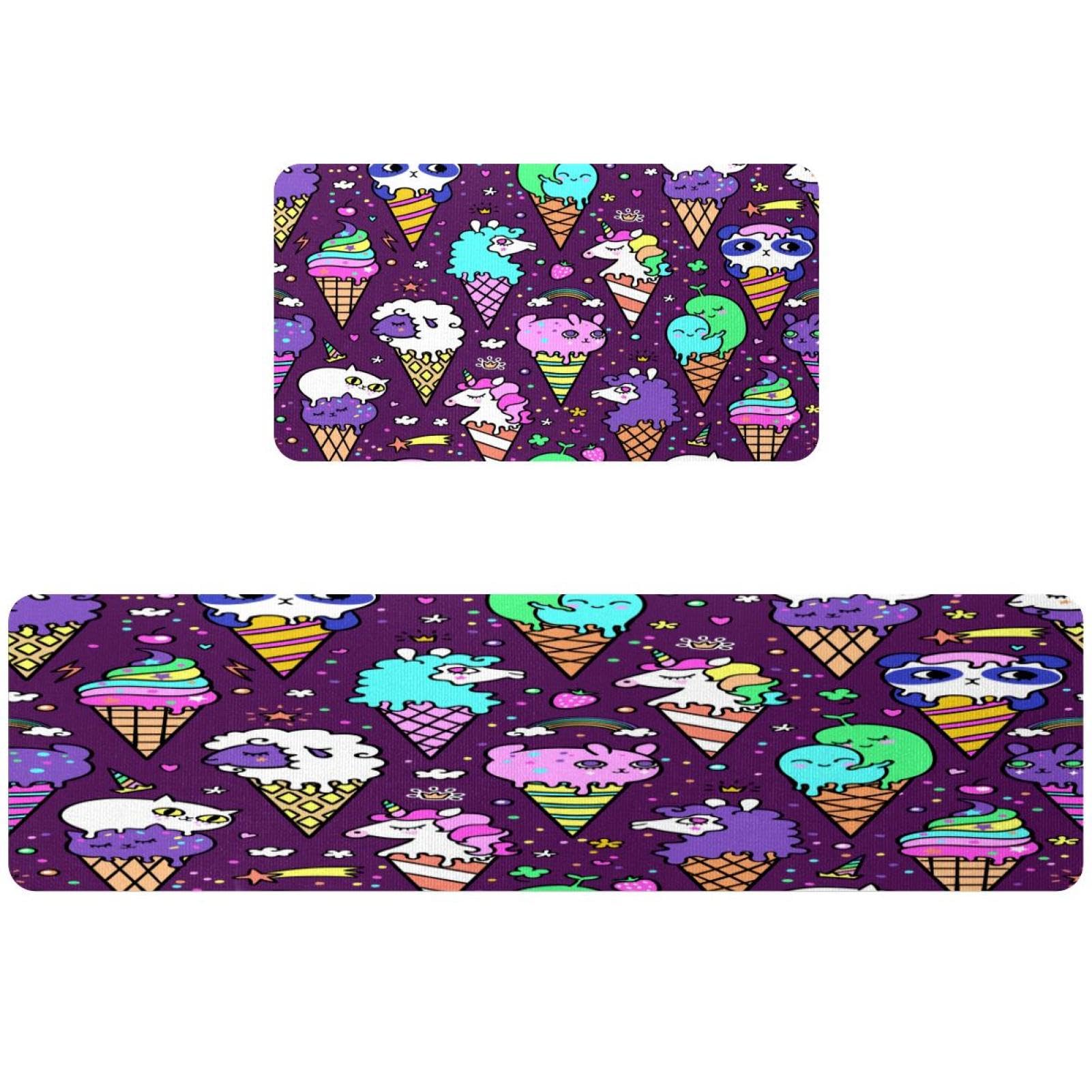 Alfombrillas de cocina lavables antideslizantes absorbentes de unicornio
