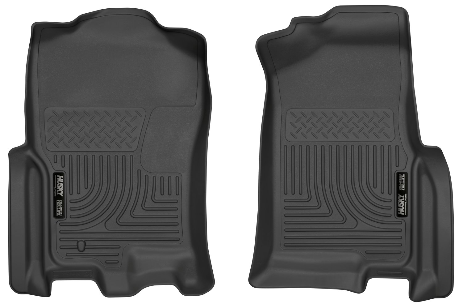 Husky Liners Weatherbeater Floor Mats | Fits 2007 - 2010 Ford Expedition & Lincoln Navigator | Front Row, 2-pc Black - 18391