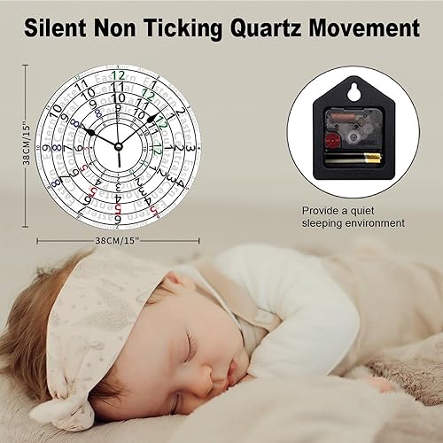 Miniatura 10 de Reloj de pared decorativo con libros que vivió mil vidas leyendo libros, relojes de PVC de 10 x 10 pulgadas, funciona con pilas, reloj silencioso de