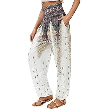 QIANXIZHAN Womens Harem Pants, Joggers Sweatpants Lounge Yoga Boho Clothes with Pockets