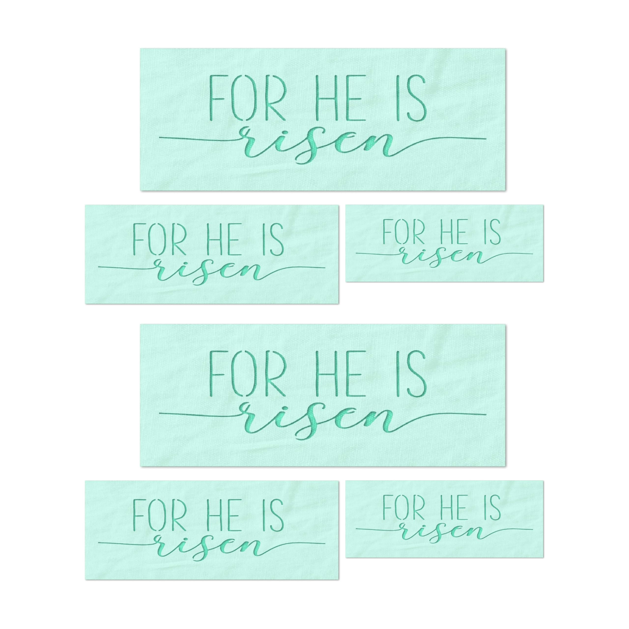 Stencil Stop Szablon 'For He is Risen' – wielokrotnego użytku do projektów DIY, malowania, rysowania, rzemiosła - 14 mil plastik mylarowy (6 sztuk (5 cm, 7,6 cm i 10 cm, 2 każdy))