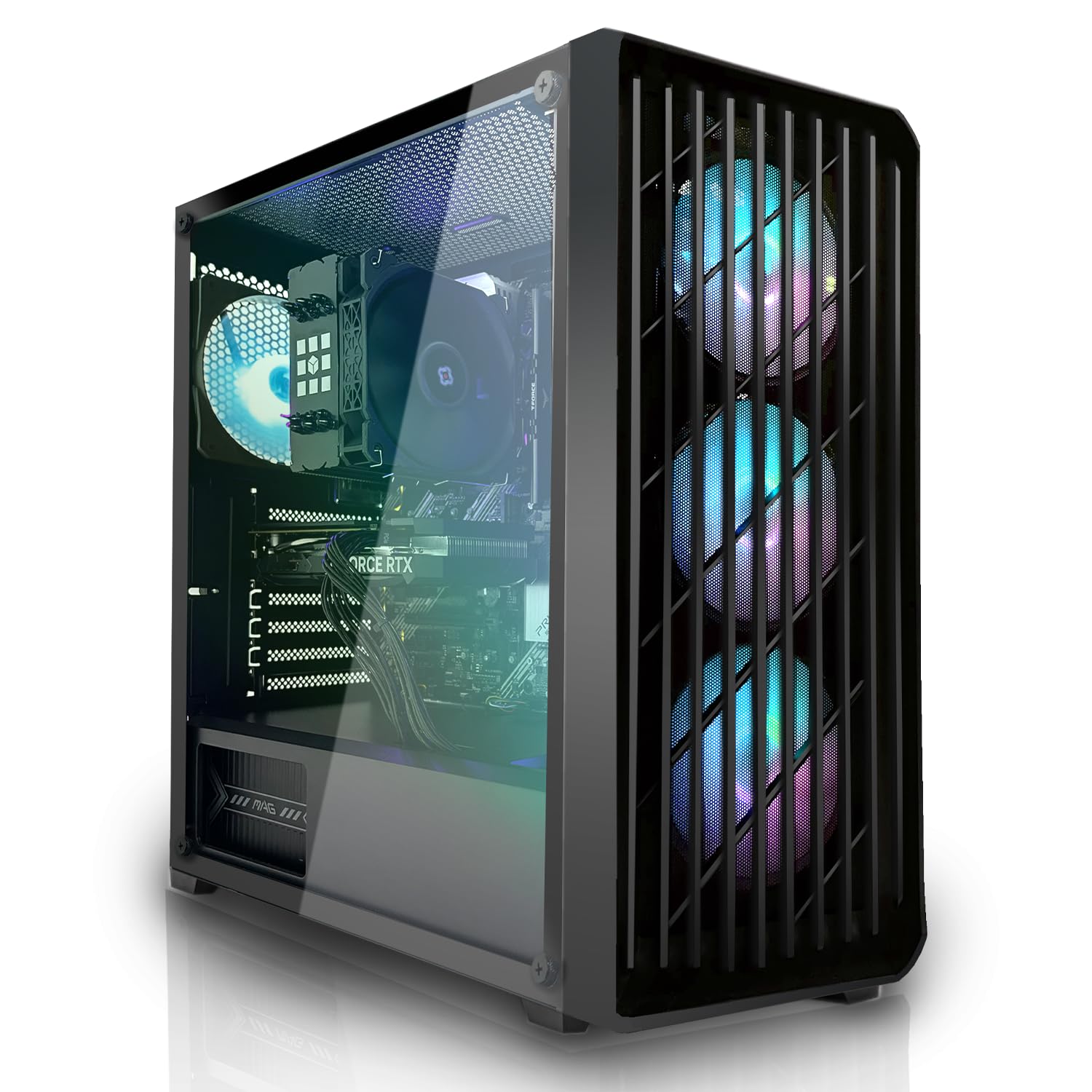 SYSTEMTREFF Gaming PC - AMD Ryzen 7 5700X - RTX 5050 8GB GDDR6 | AMD 8-Kern CPU bis 4.6 GHz, 16GB DDR4, 512GB M.2 NVMe SSD, Nvidia Grafik WLAN, Windows 11, für Gaming, Streaming