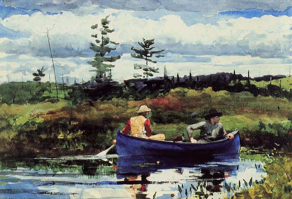 POSTERIIk Famous Modern Artwork Art Mural Theboat by Winslow Homer Oil Paintings Pictures for Home Decor 60x90cm