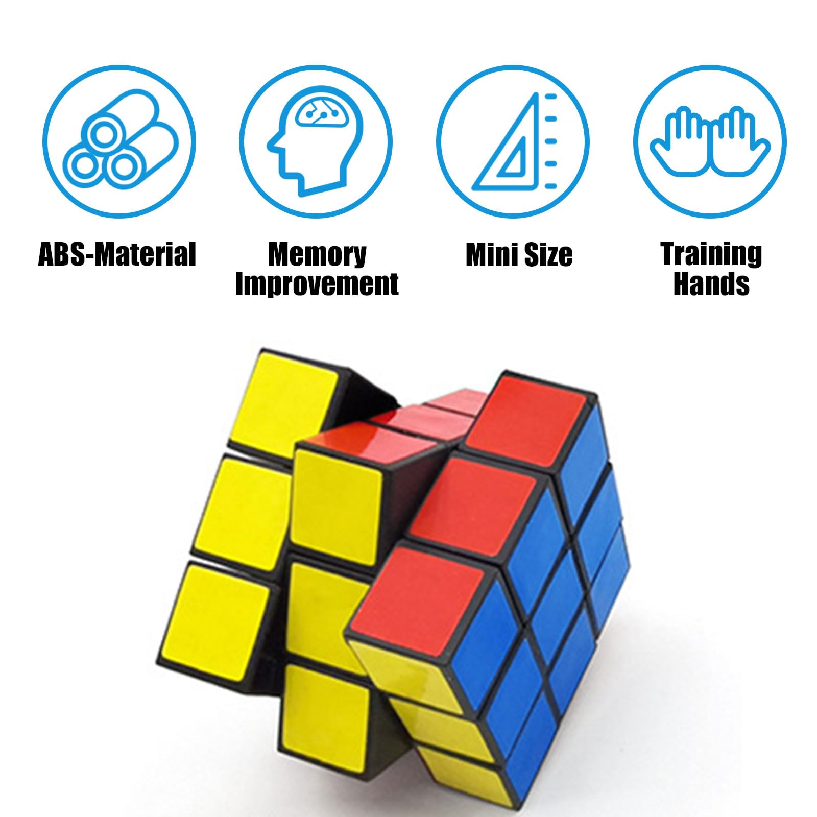 Set Di 18 Mini Cubi Magici 3x3x3 Cm Colorati Rispettosi Dell’Ambiente Ideali per Compleanni Natale Giochi Intelligenti