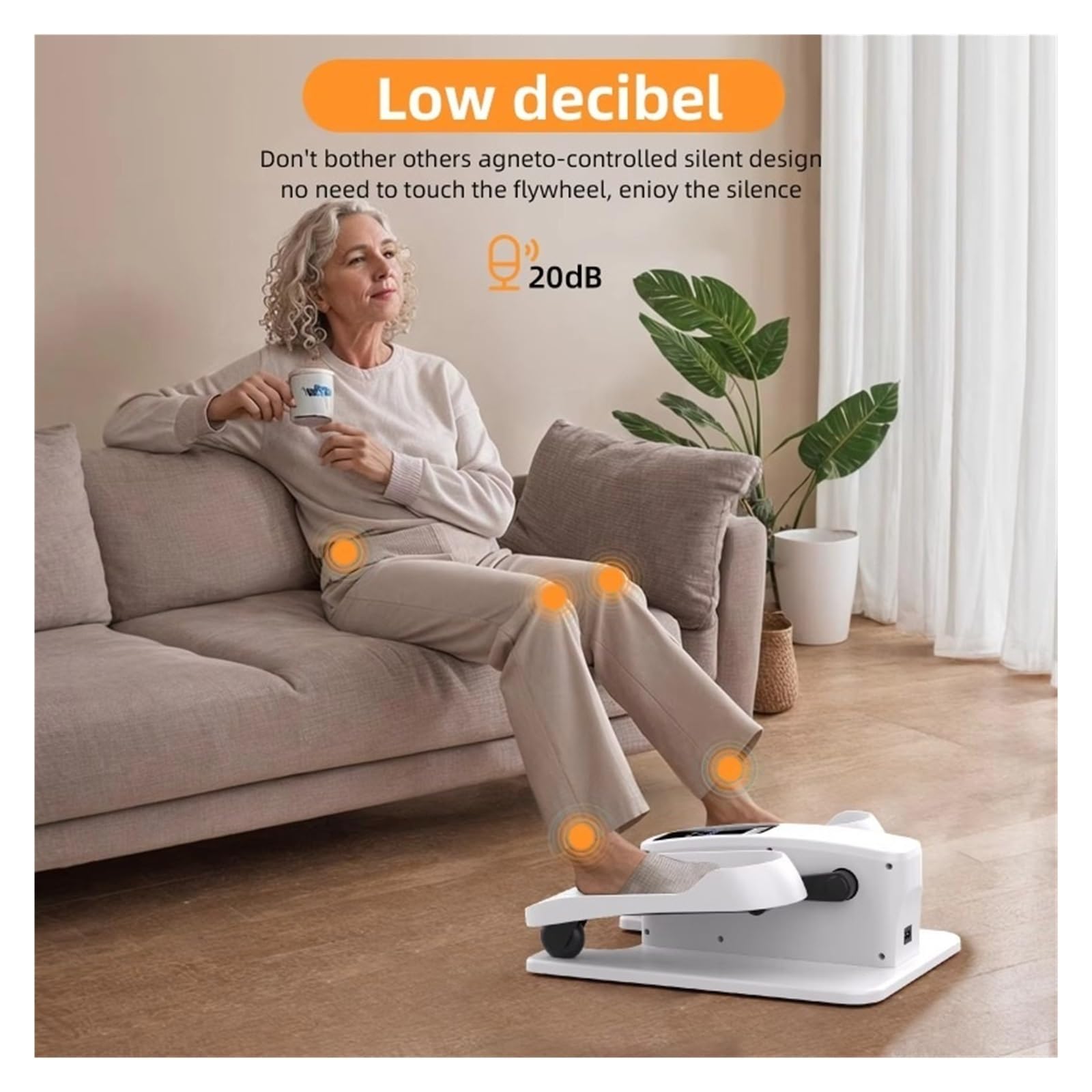 Elektryczny Orbitrek Do Ćwiczeń Nóg Pod Biurkiem Dla Seniorów Użytku Domowego Z Monitorem Cicha Praca