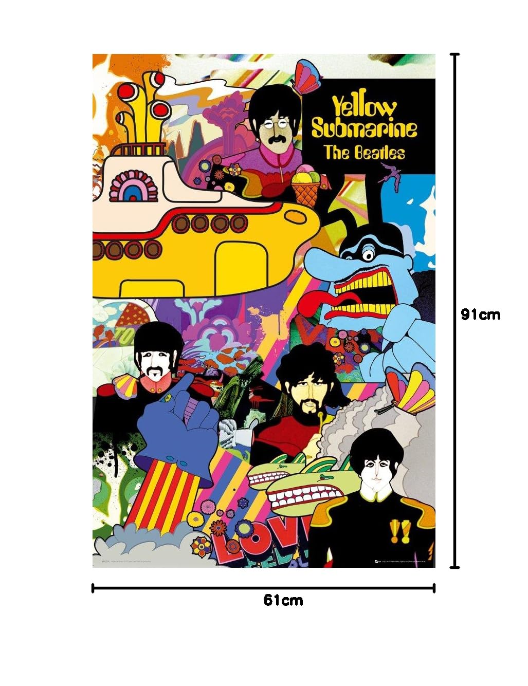 Amazon.co.jp: The Beatles Poster Yellow Submarine 204 / ビートルズ