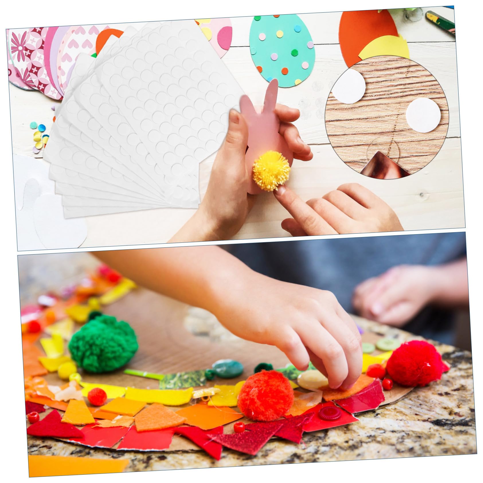MUSISALY Adhesive Dots for Crafts Round Sticky Dots Double-Sided Adhesive Stickers for Wall Decor Balloons Party Planning