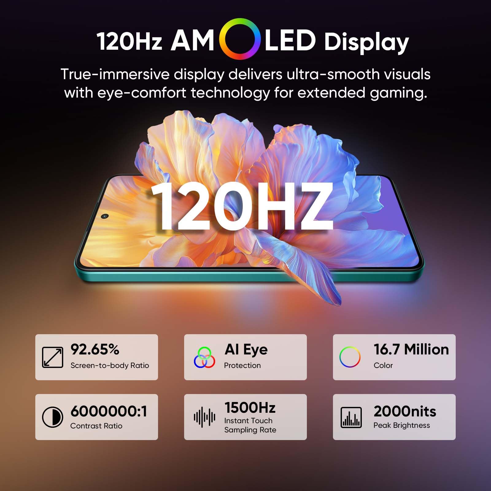 realme 14 5G Smartphone, Snapdragon 6 Gen 4, Batterie Titan 6000mAh & Charge Rapide 45W, Écran AMOLED 120Hz 6.67”, 18(8+10) GB RAM + 256GB ROM, Appareil Photo 50MP OIS, IP69 Étanche