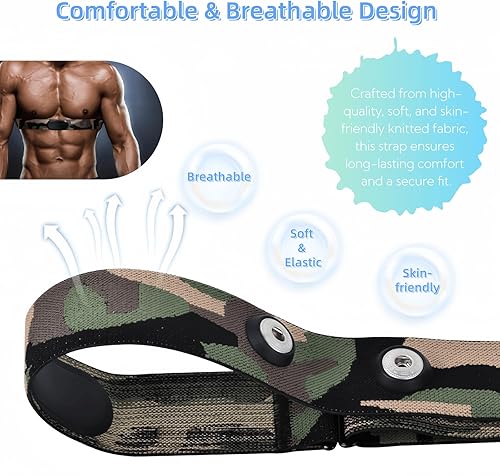 Miniatura 2 de Polar H10 - Correa de repuesto para el pecho, correa ajustable para monitor de frecuencia cardíaca compatible con Polar H9H7, Garmin, Wahoo TICKR,