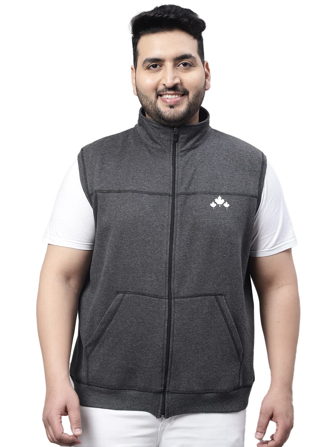 Men's Dark Grey Full Sleeve Plus Size Sweatshirt & Hoodey for Boy's (MS 0006_SWSHDGY_8XL)-image-9
