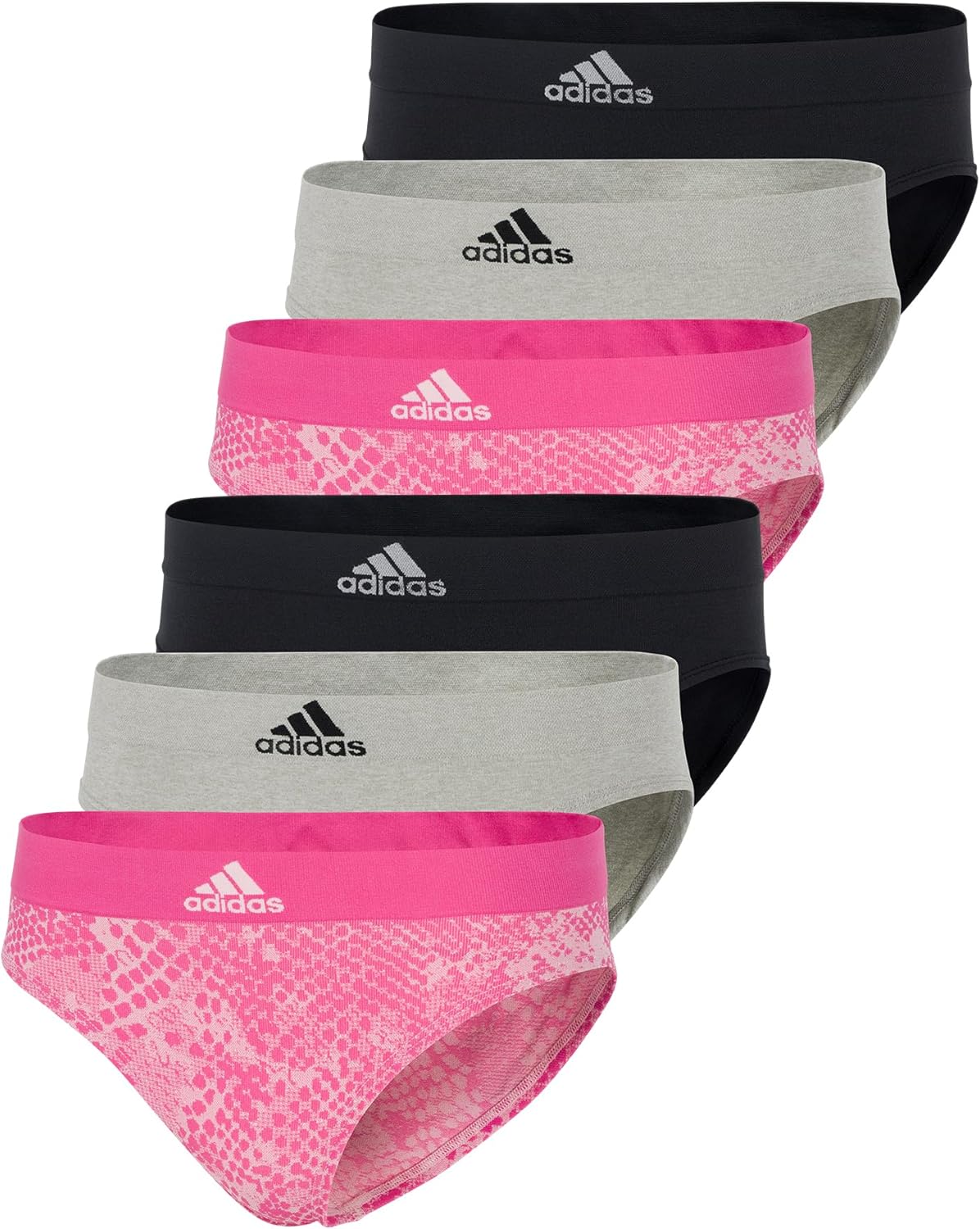 adidas womens Seamless Highwaist Brief Underwear Multipack