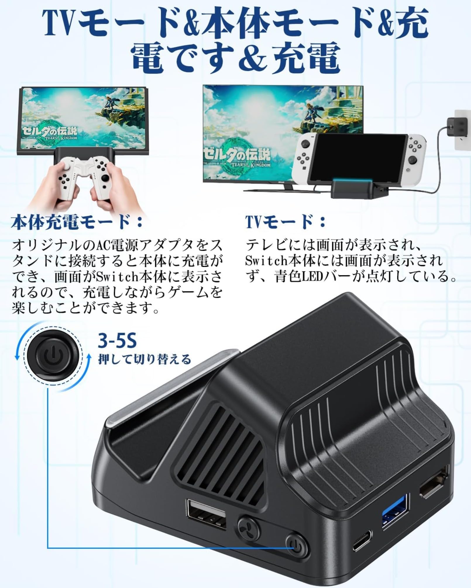 Amazon.co.jp: 【内蔵冷却ファン・4K1080p対応】Switch OLED