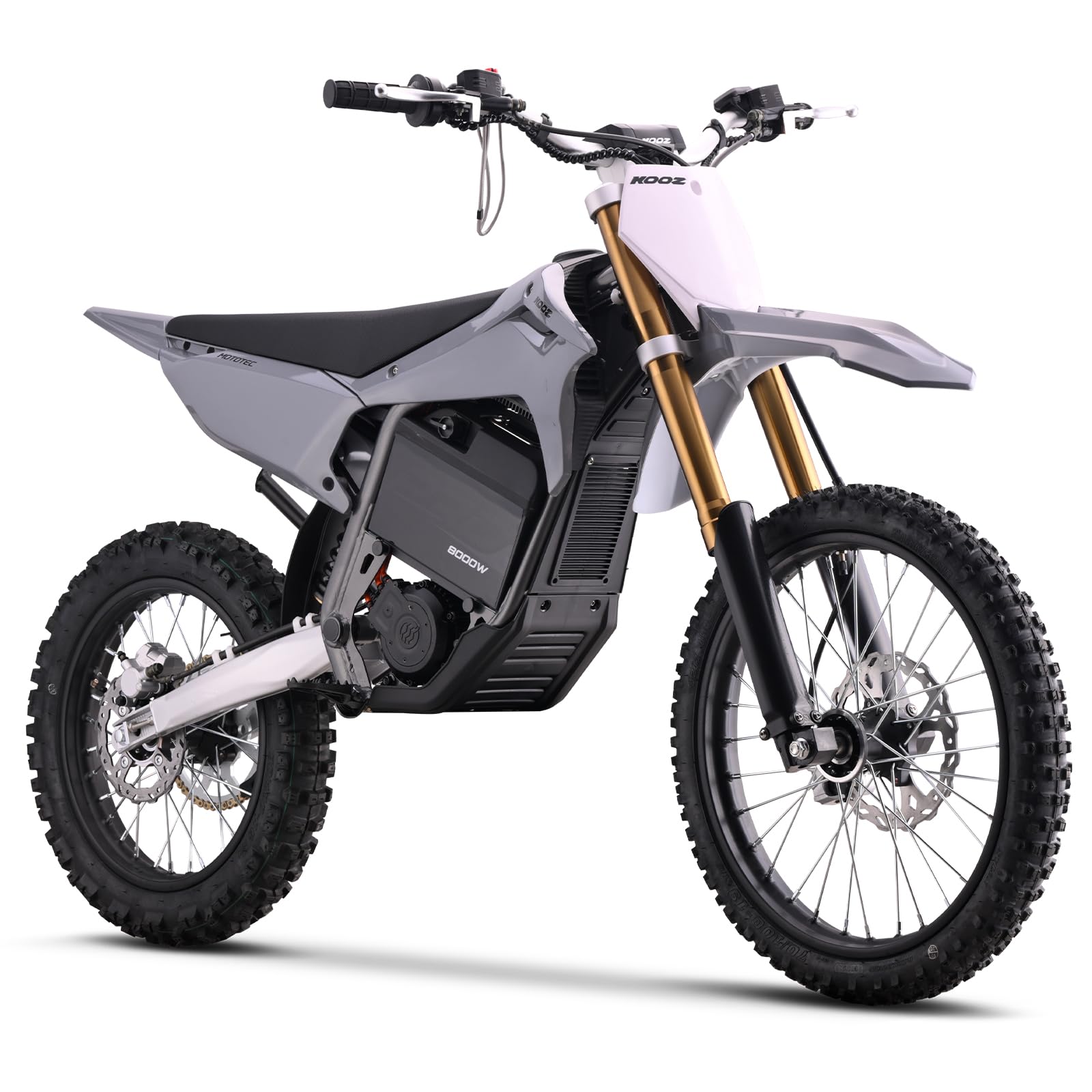 KOOZ HP131E-L 72V 8000W Electric Dirt Bike Motorcycle for Adults, Grey