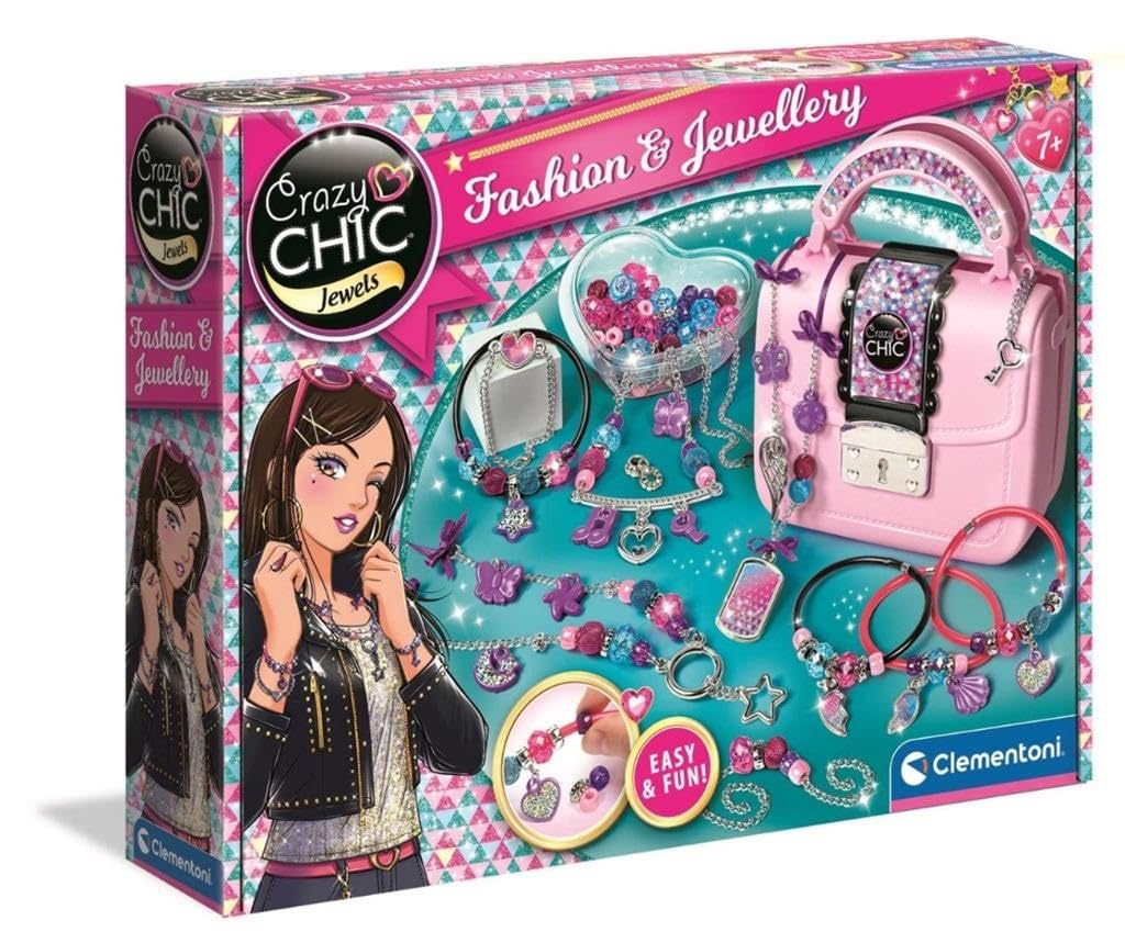 Clementoni Art & Craft, Crazy Chic Fashion & Jewellery, 7-10 Years, 17651, Multicoloured