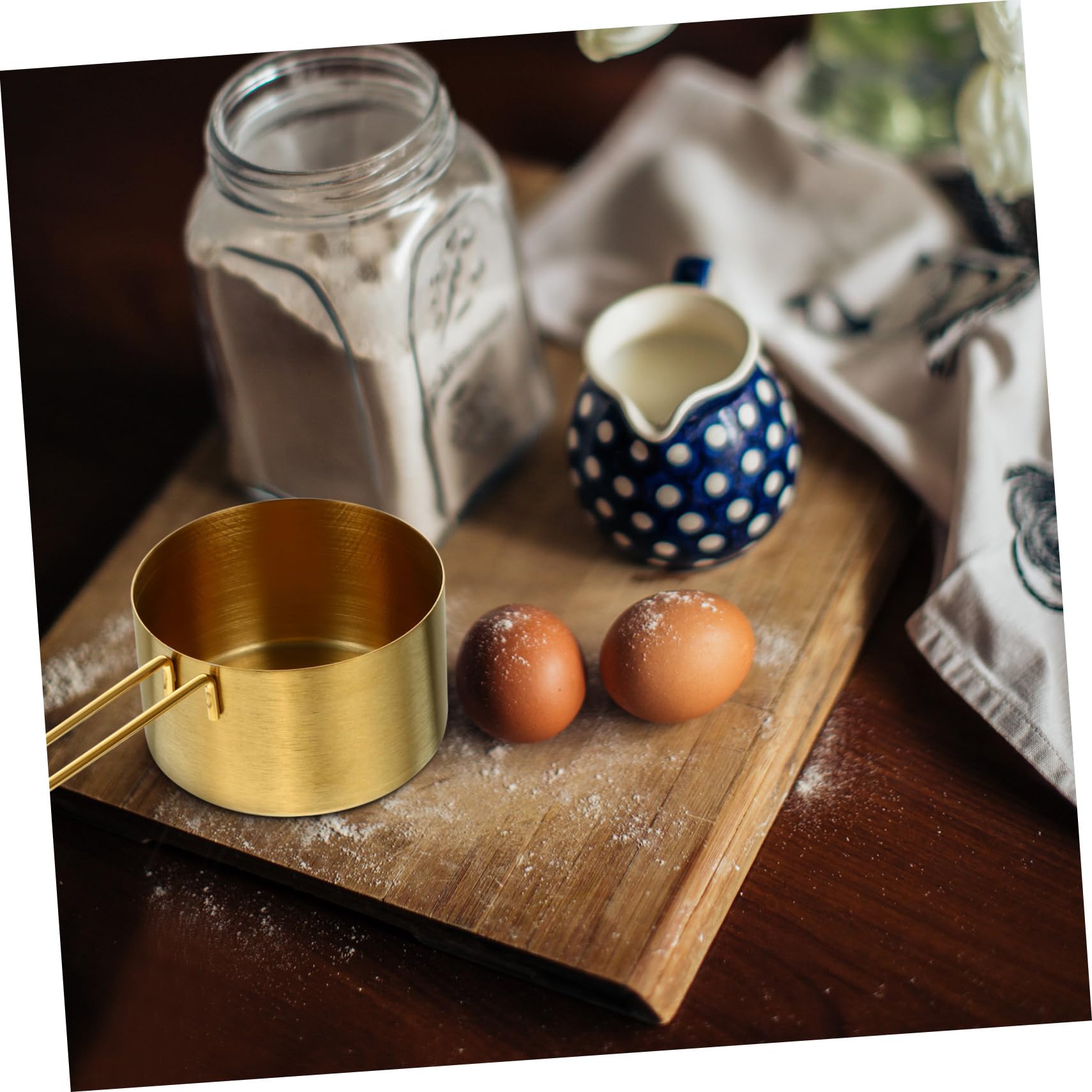 DECHOUS Set Di Utensili Da Cucina in Acciaio Inossidabile - Kit Di 9 Cucchiai Dosatori E Cucchiai Normali Utensili Da Cucina E Facili Da Pulire