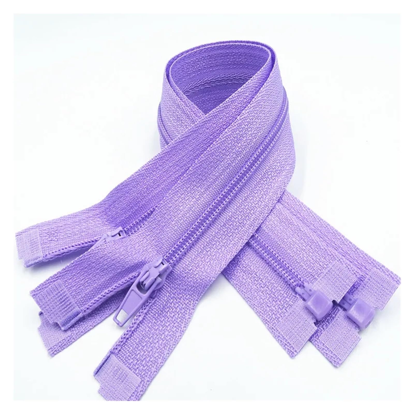 Zipper 5Pcs Zipper Open End 20Cm-60Cm Suitable for Garment Sewing Process(Light Purple,50cm)
