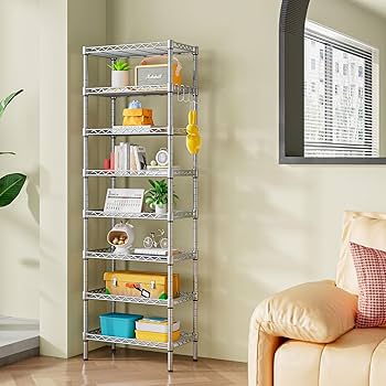 merumeruaucメタルラック Amazon｜メタルラック 8段 可変棚 高さ調節可 幅59*奥行34*182cm