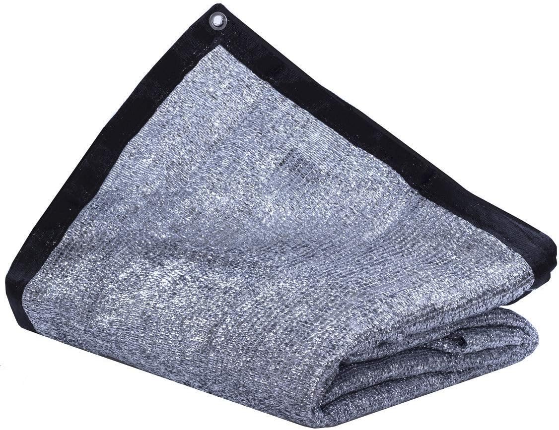 JTsuncover- Aluminet 85% - Heavy Duty Shade Cloth Mesh Sun Block Fabric Sun Reflect Pet Shade - with Grommets - 13 ft x 24 ft