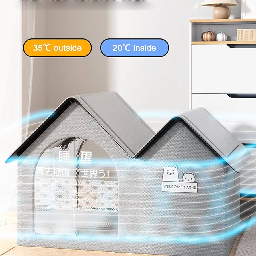 Amazon | 冷却犬小屋、犬小屋AC - 冷却犬ハウスCat エアコン付き