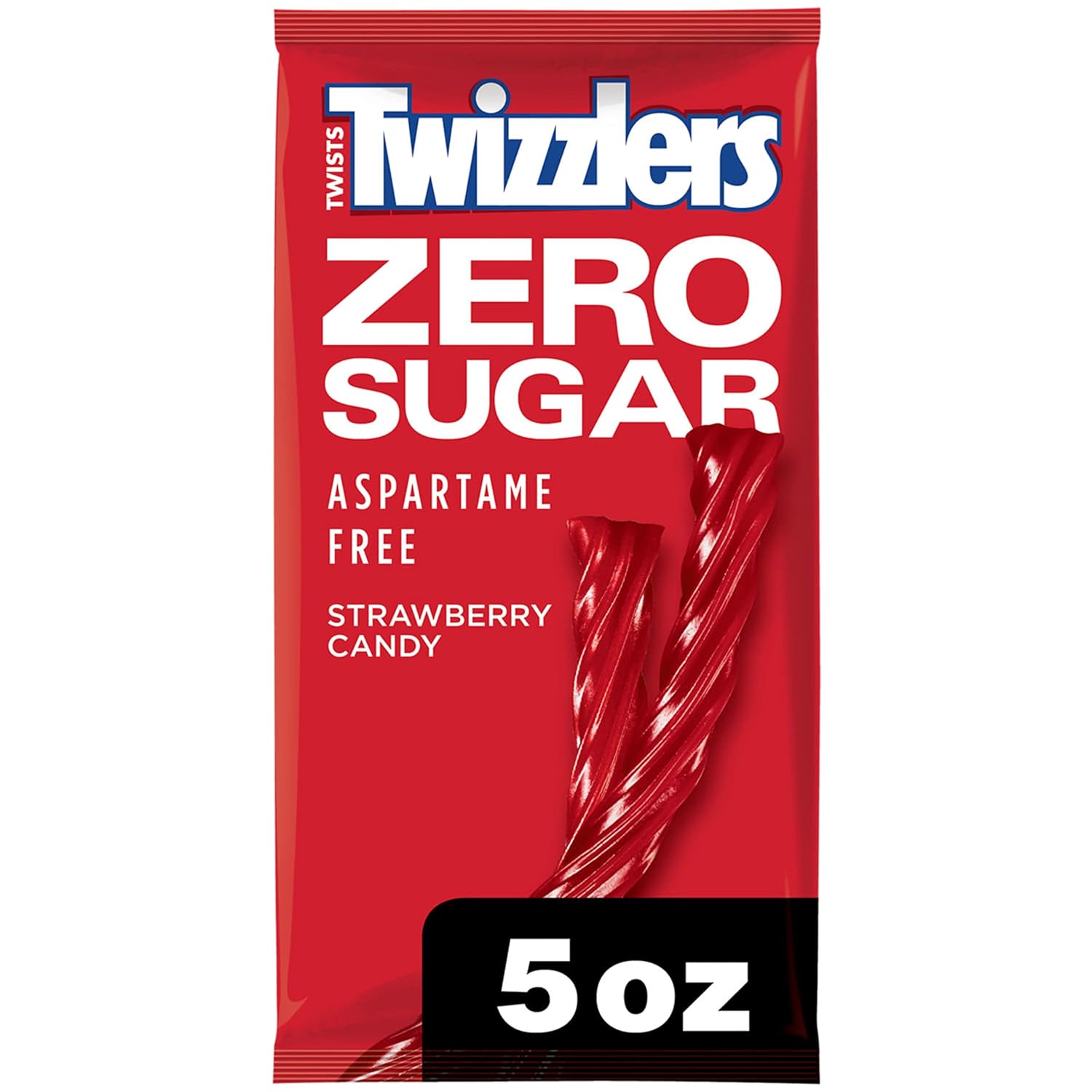 TWIZZLERS Zero Sugar Twists Strawberry Flavored Licorice