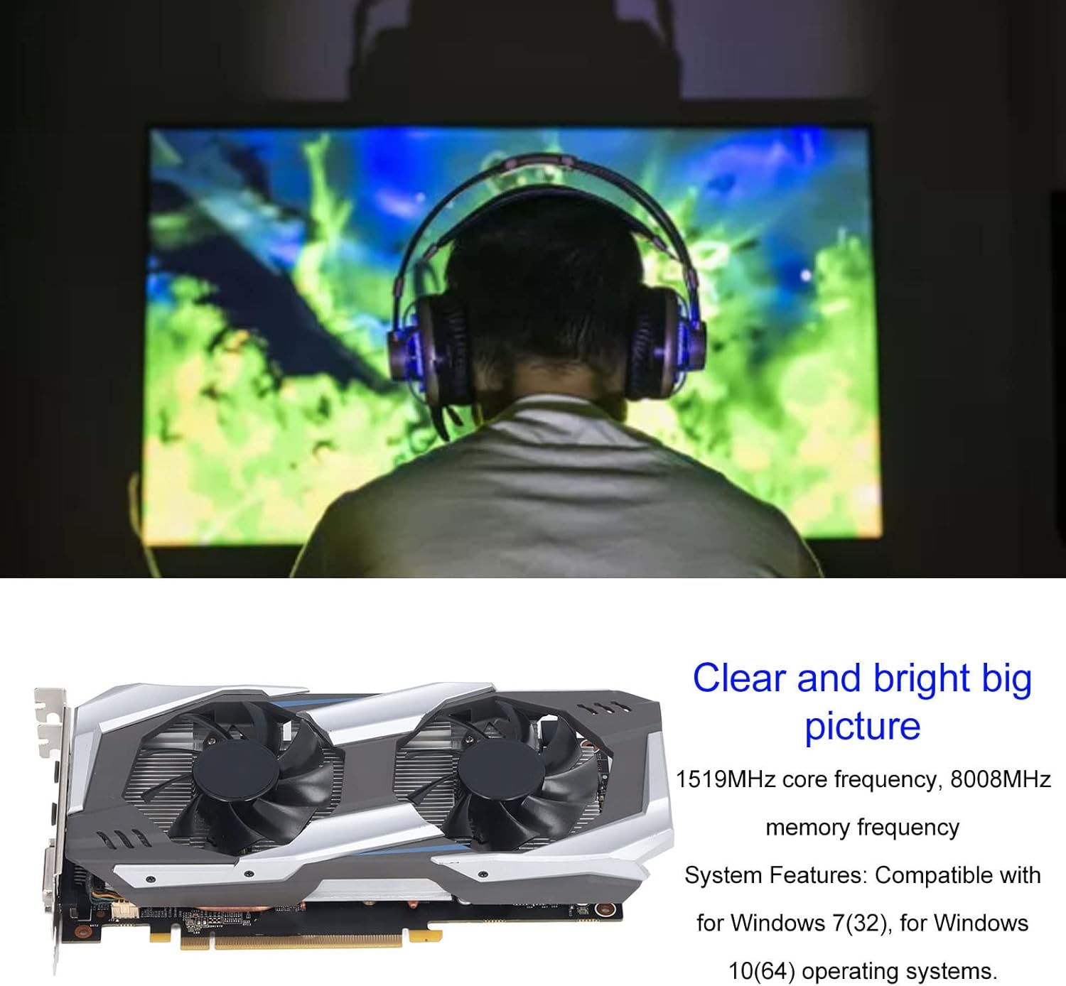 GTX1060 - Scheda grafica da gaming da 3 GB GDDR5 a 192 bit con doppia ventola HDMI DVI DP Low Noise Scheda grafica per PC da gioco GTX1060 - Scheda grafica da gaming da 3 GB GDDR5 a 192 bit con doppia ventola HDMI DVI DP Low Noise Scheda grafica per PC da gioco