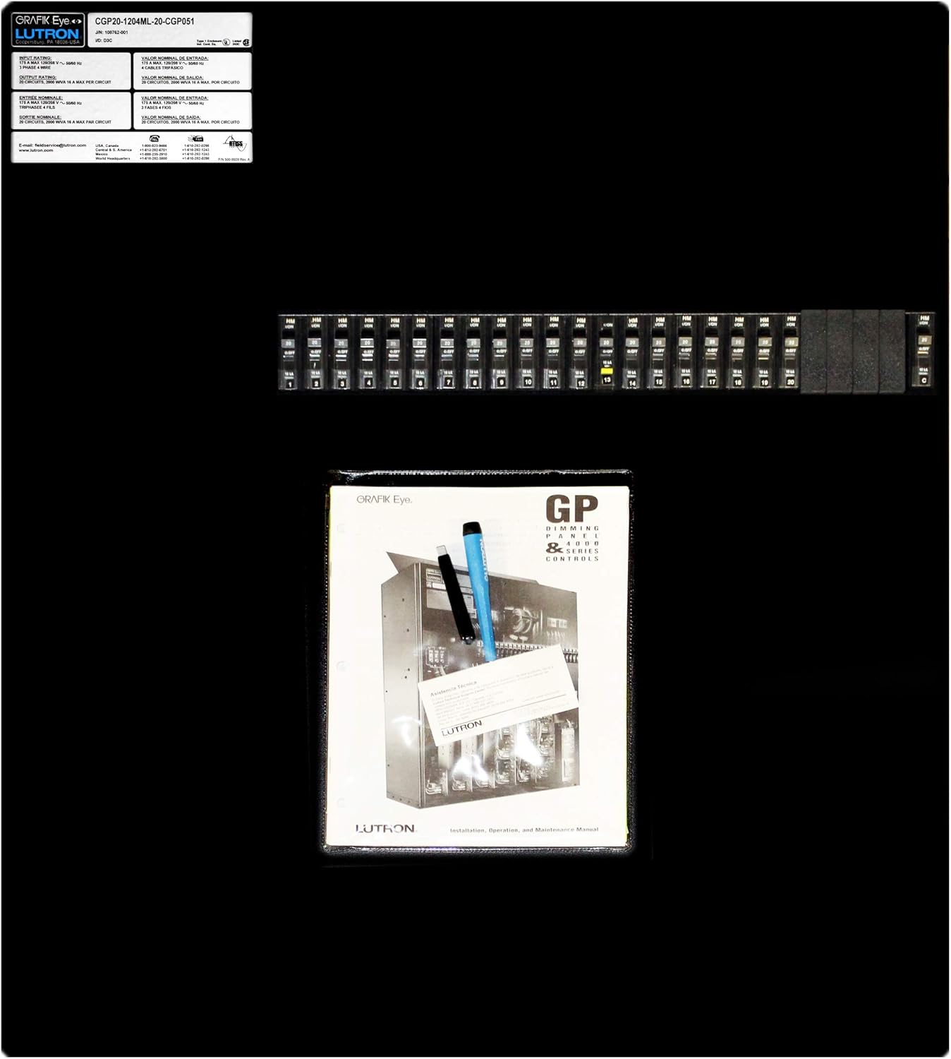 Lutron CGP201204ML20CGP051 GrafikEye GP20 20Zone Lighting Control