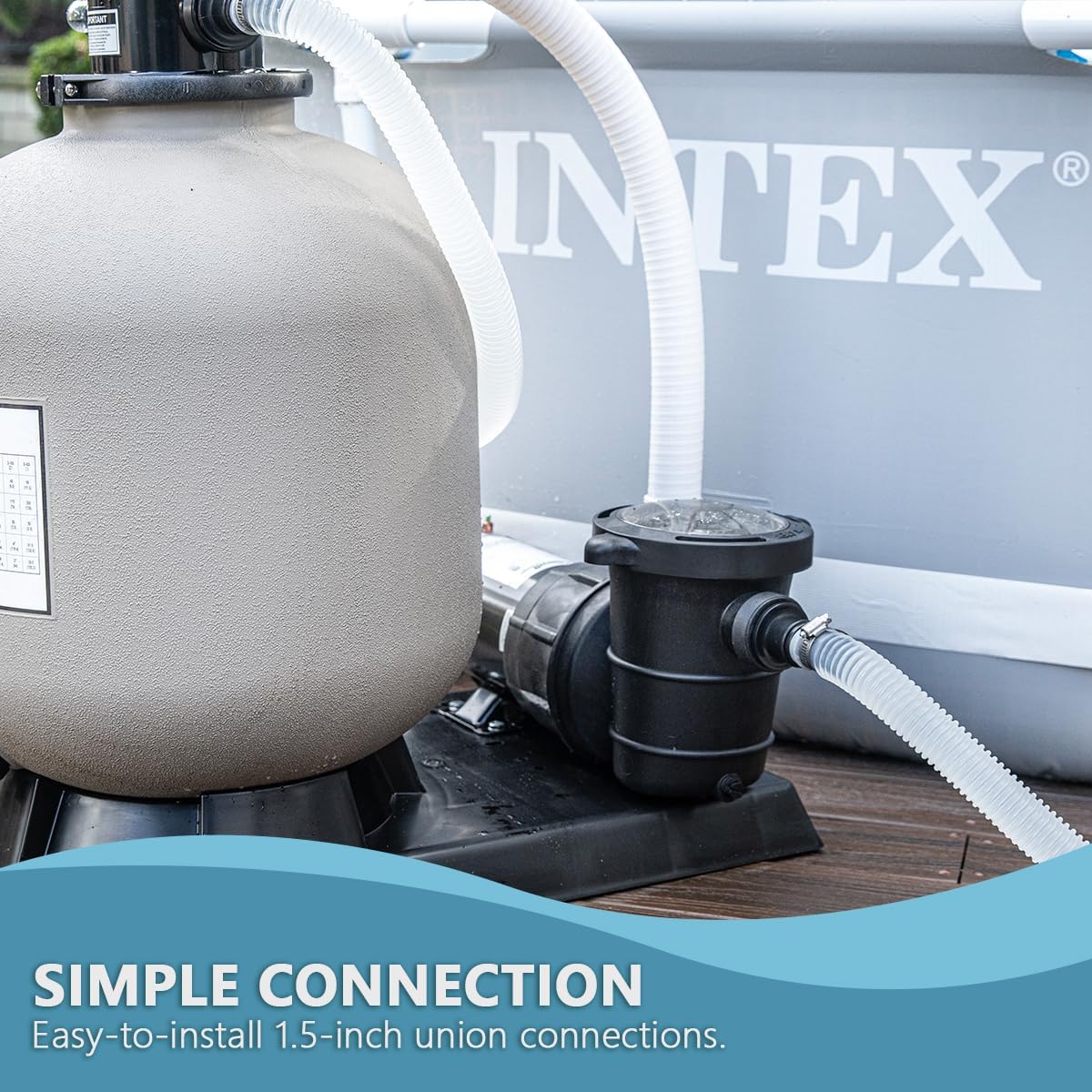 Close-up of pump hose connection