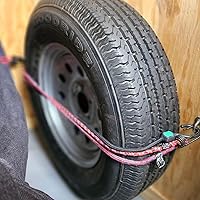 Vista 6 de Soporte de Montaje en Pared para Neumático de Repuesto para Remolque, Soporte de Neumático de Repuesto para Remolque Cerrado, Soporte Universal